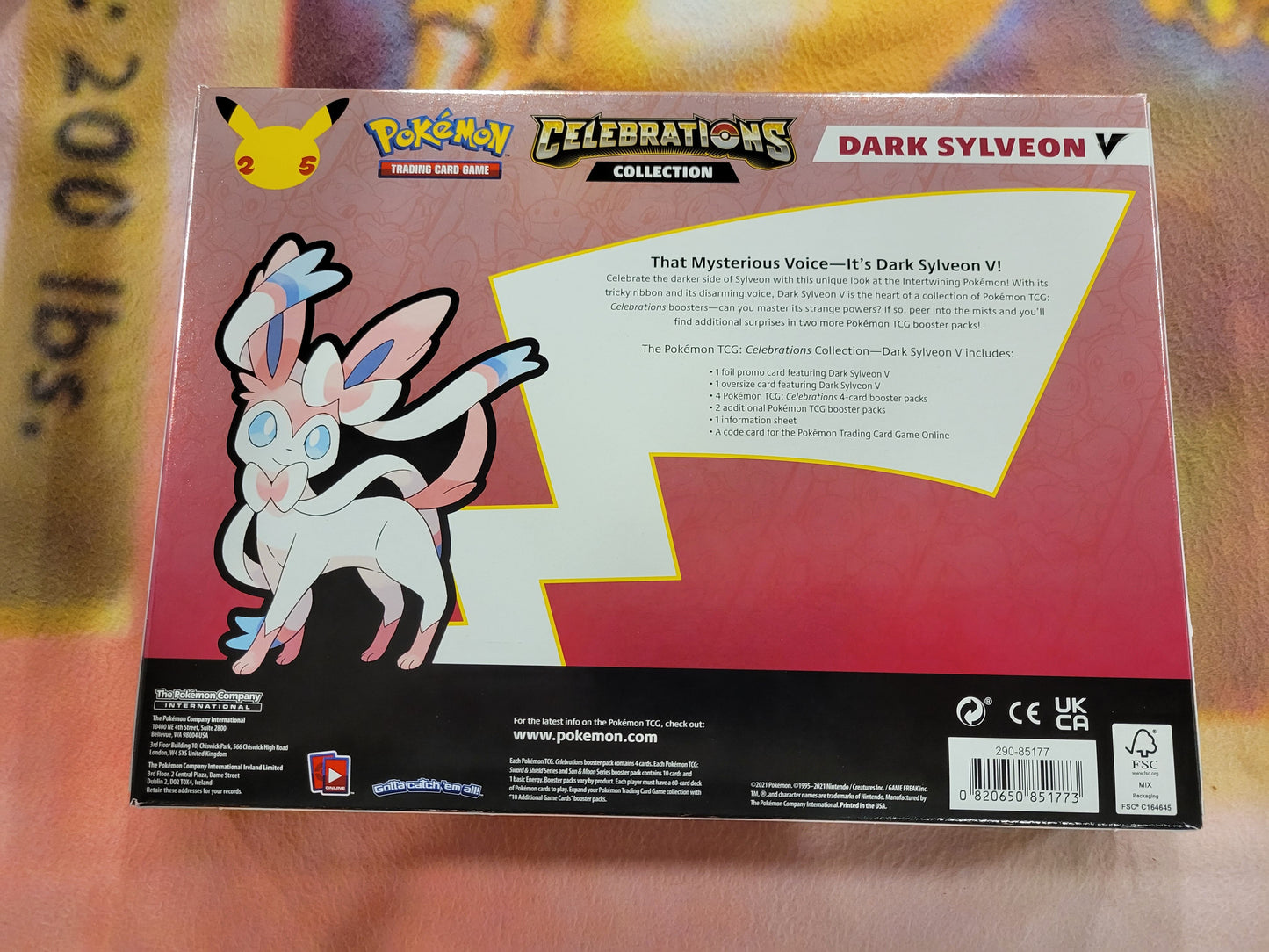 Back of Dark Sylveon Box