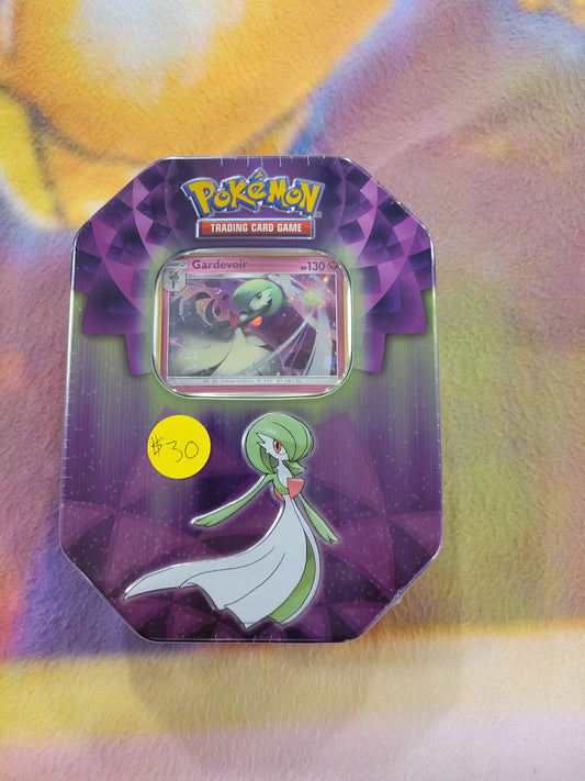 Each tin contains 3 Pokemon TCG booster packs, one holofoil, and a Pokémon Trading Card Game Online code card