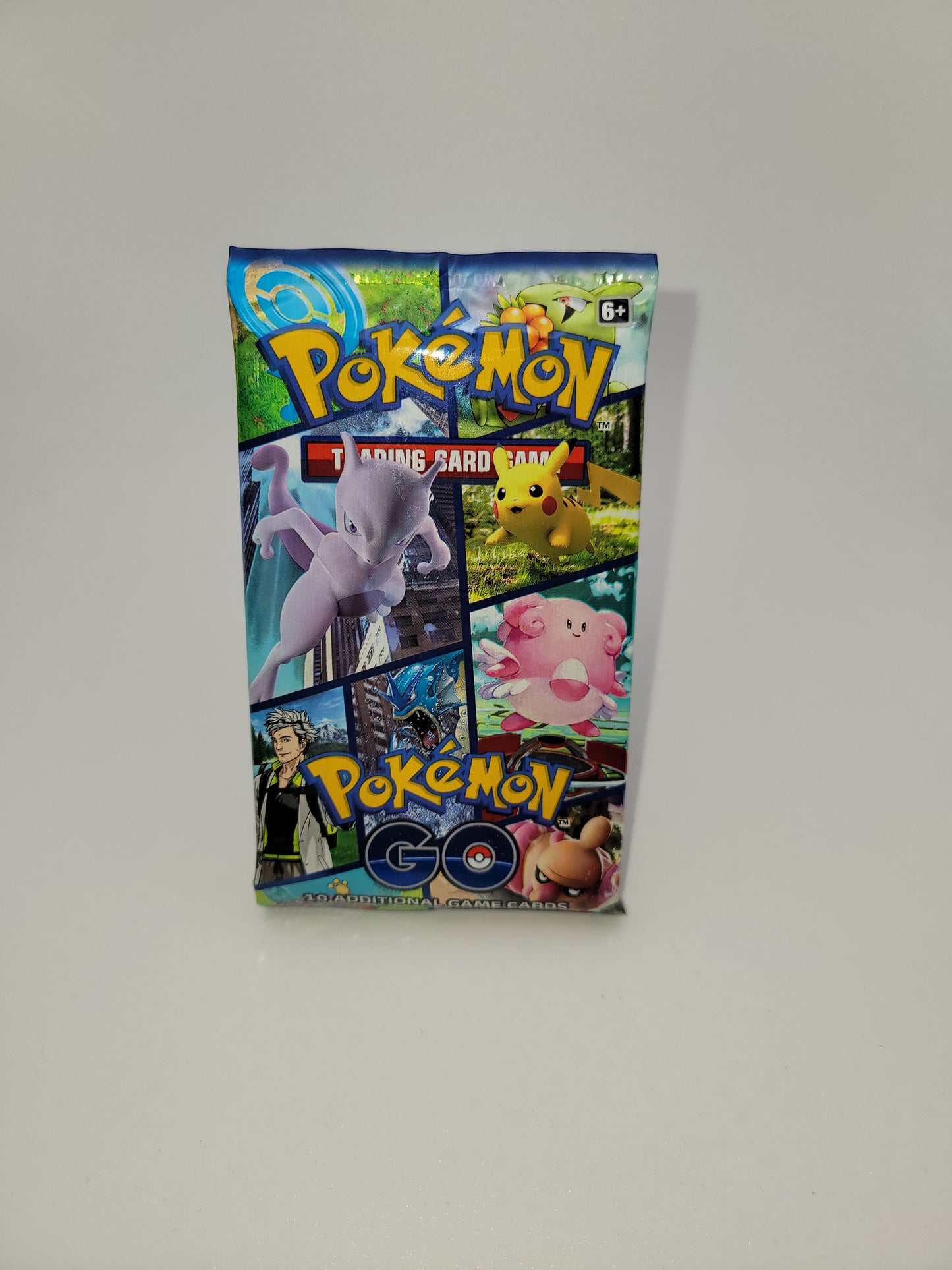 One booster pack of Pokemon Go comes with ten cards. (Pack art varies)